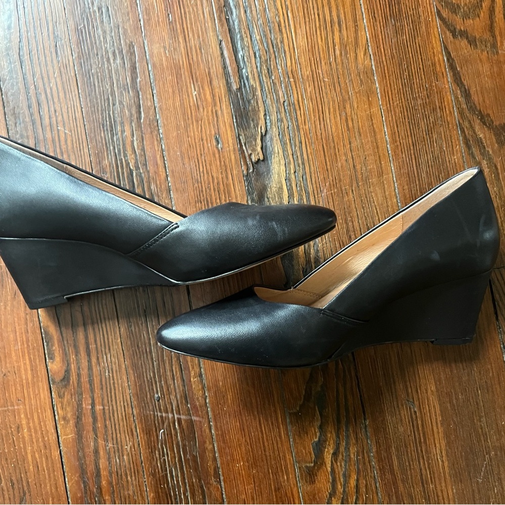 Corso Como Nelly  Black Leather Wedges - Picture 10 of 10